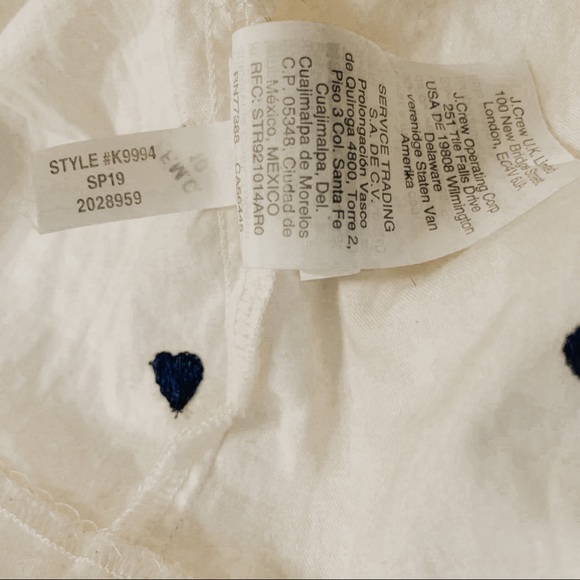 Madewell Seamed Button-Down Shirt in Embroidered Hearts L - Picture 7 of 7